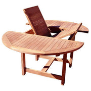 TAVOLO CAPRAIA TONDO IN TEAK ALLUNGABILE 120/170X120CM