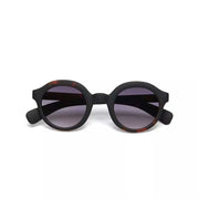 OCCHIALE DA SOLE MODELLO LAURO ROUND COLORE NERO LENTI NERO GRADIENTE OKKIA