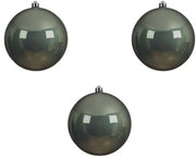 OFFERTA 3 PALLINE DI NATALE 14 CM VERDE SALVIA