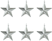 OFFERTA 6 STELLE DI NATALE APPENDIBILI ARGENTO 2X9,5X9CM