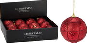 pallina di natale Glitter Natalizia 10cm Rossa