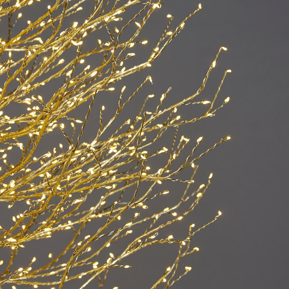 ALBERO FAGGIO CON BASE H180CM 2000LED ORO LUCE BIANCA CALDA