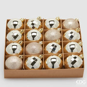 Confezione 16 Palline di natale D.6 Champagne