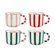 Tazze Natale H.7,5 D.9 cm Verde/Rosso/Rosa Modello Assortito
