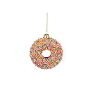 MICA Decorations Decorazione natalizia "Donut" in vetro 10x9x3,5 cm, oro