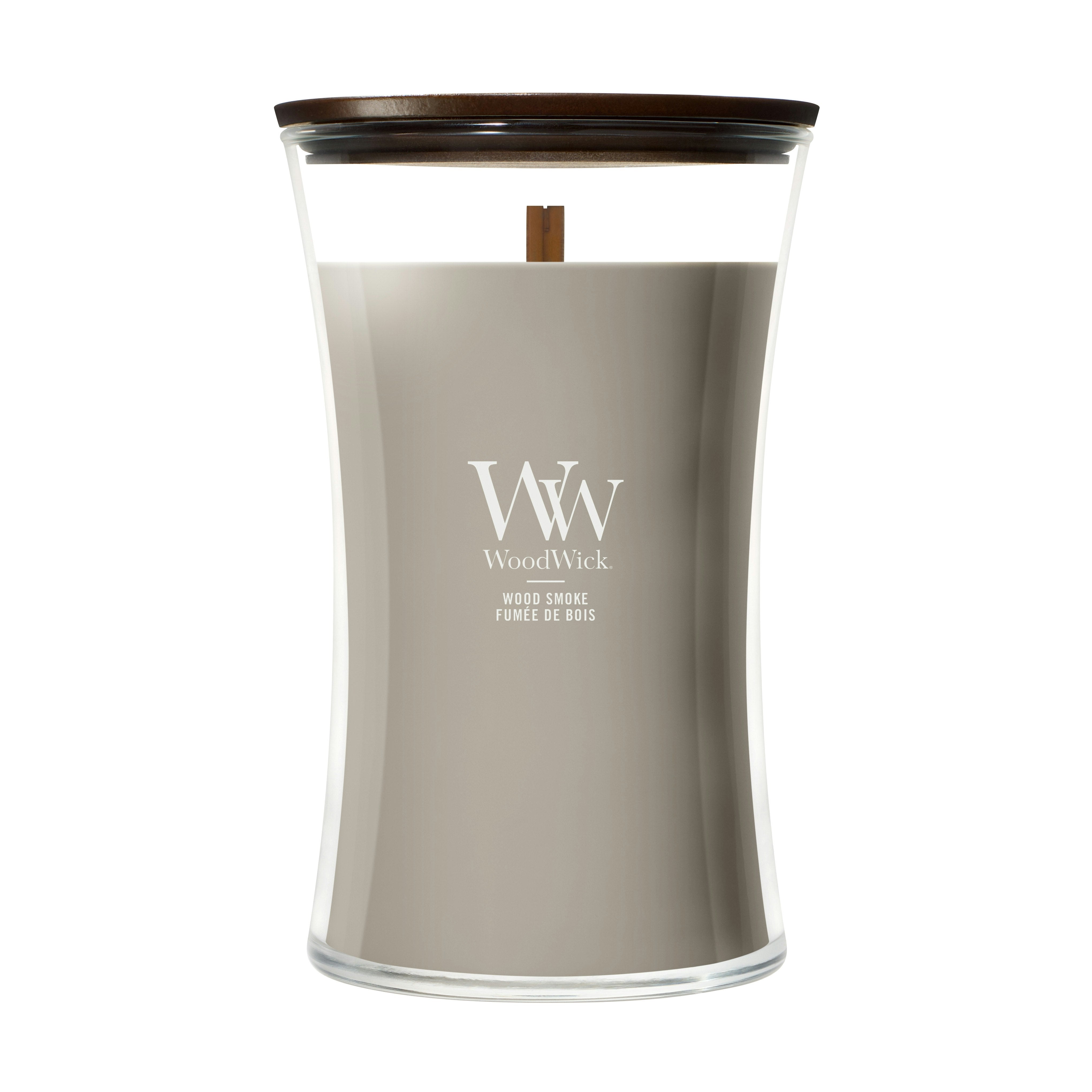 Candela Wood Smoke a clessidra grande 609g Marrone WoodWick