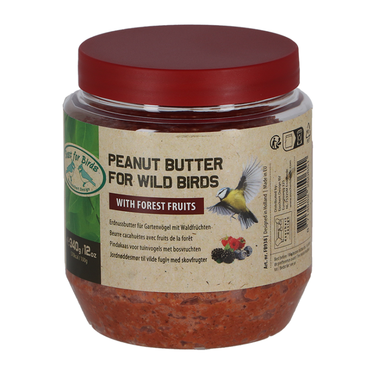 BURRO DI ARACHIDI CON FRUTTI DI BOSCO 340GR PER UCCELLINI SELVATICI