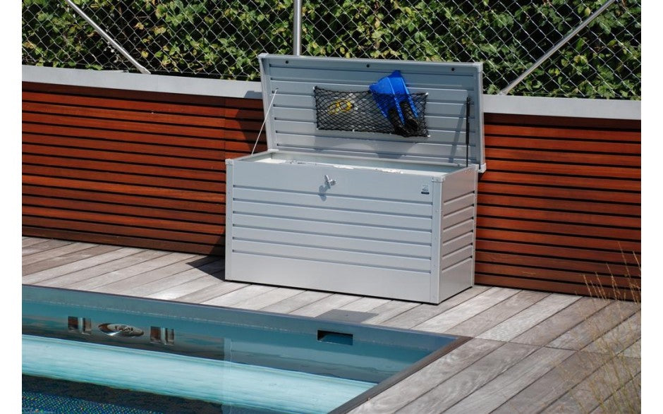 BAULE DA ESTERNO 130CM GRIGIO QUARZO METALLIZZATO