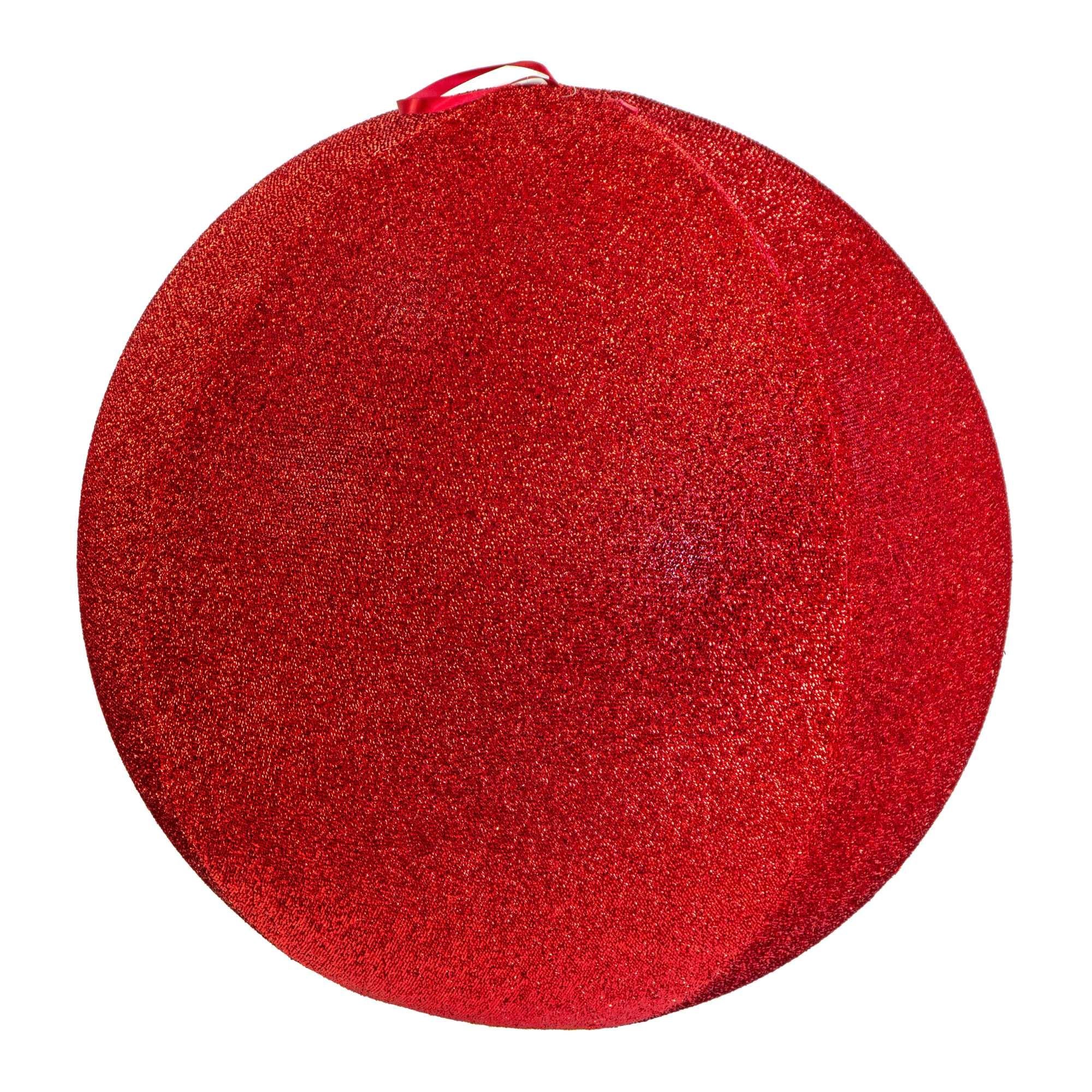 Pallina di Natale Gonfiabile con Glitter Rossa