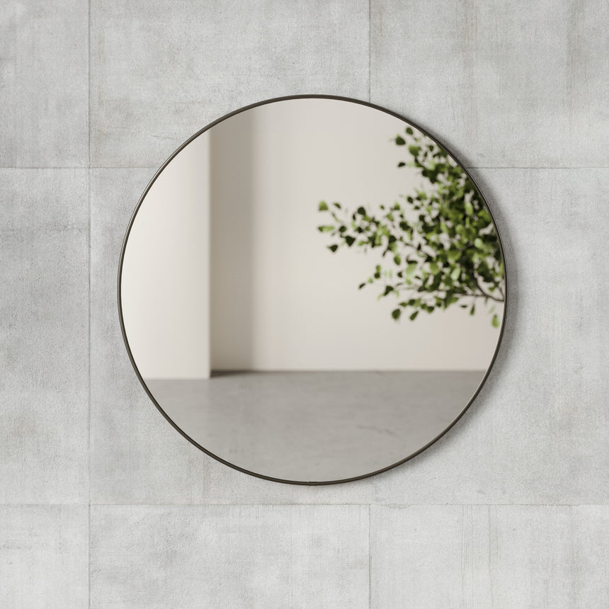 Specchio da parete Hubba D 86 cm Titanio-Metallico UMBRA