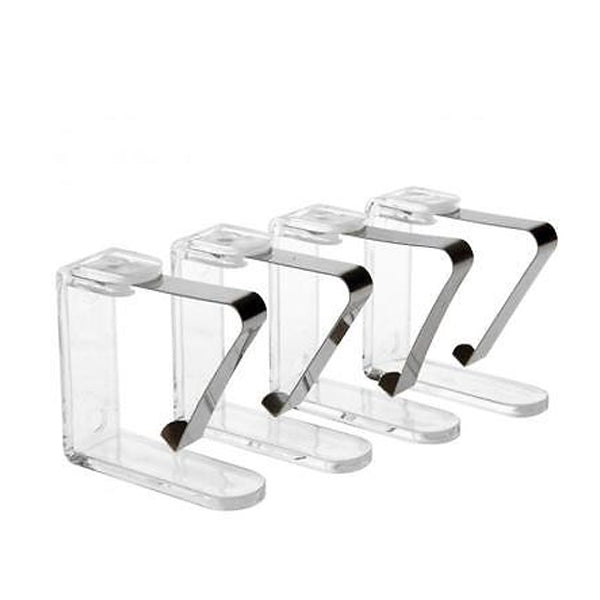 SET 4 FERMATOVAGLIA TRASPARENTI  4.5X4.5 CM