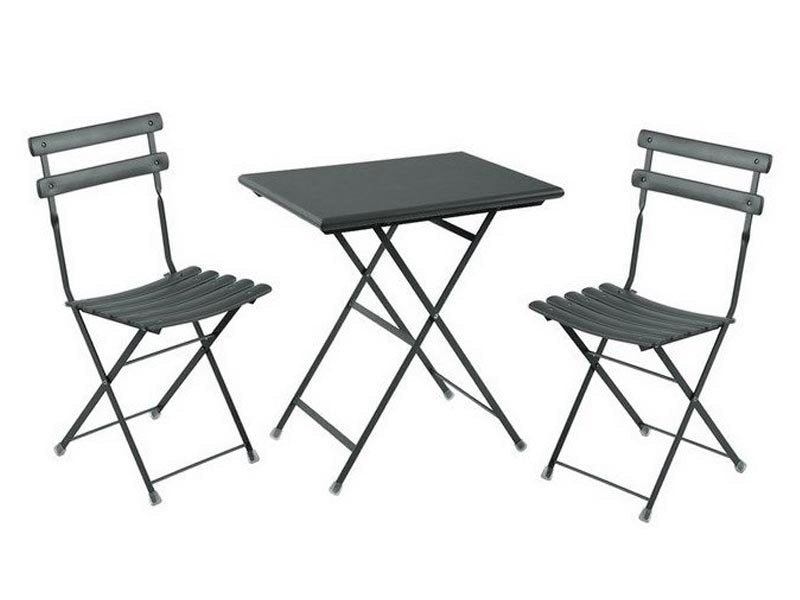 SET DA ESTERNO ARC EN CIEL FERRO ANTICO TAVOLO 70X50CM + 2 SEDIE