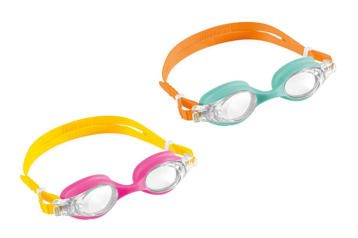 Occhialini da nuoto per bambini da 3 a 8 anni Kids Goggles colori assortiti INTEX