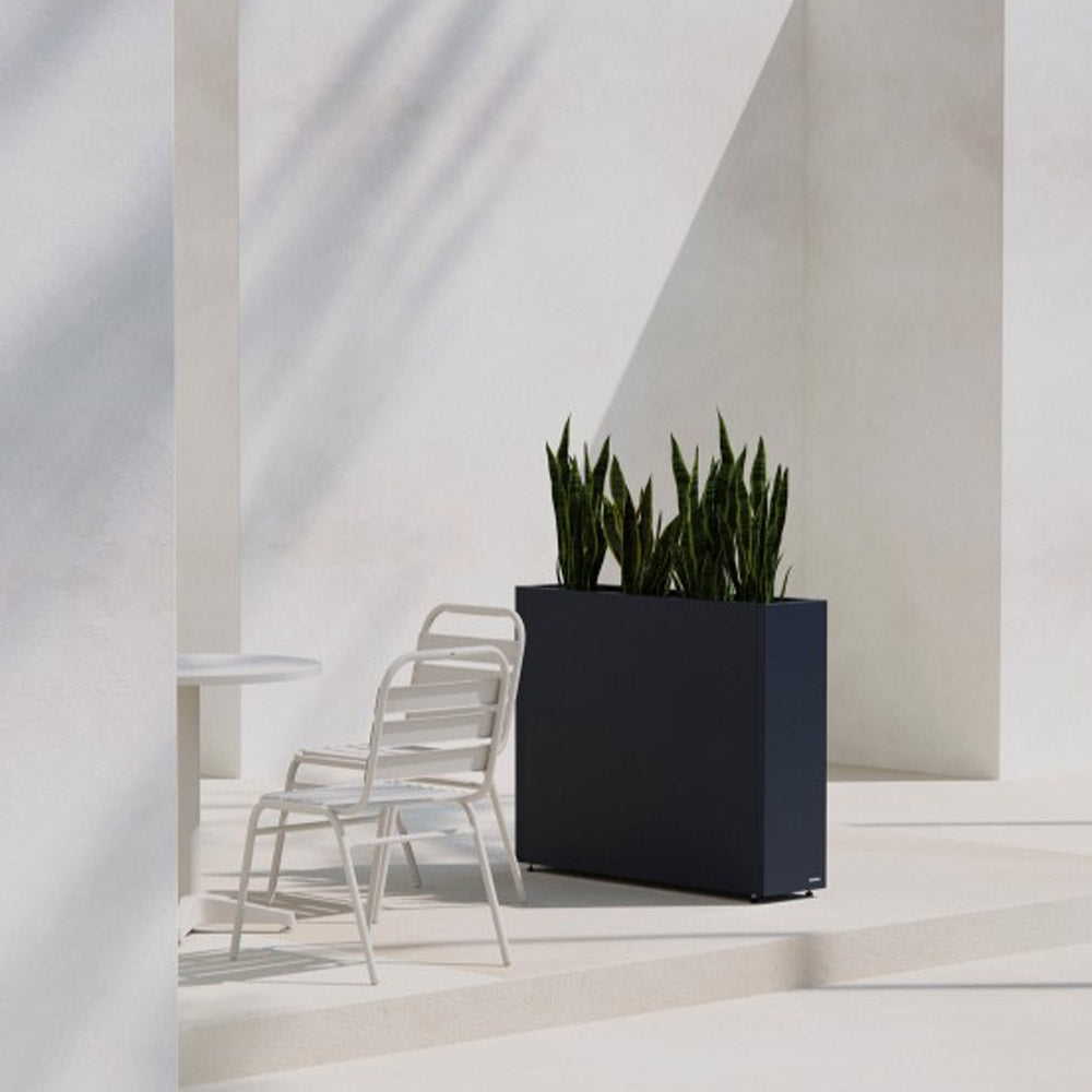 FIORIERA ALTA "PLANTER DIVIDER 25" IN METALLO 100X25X80CM ANTRACITE