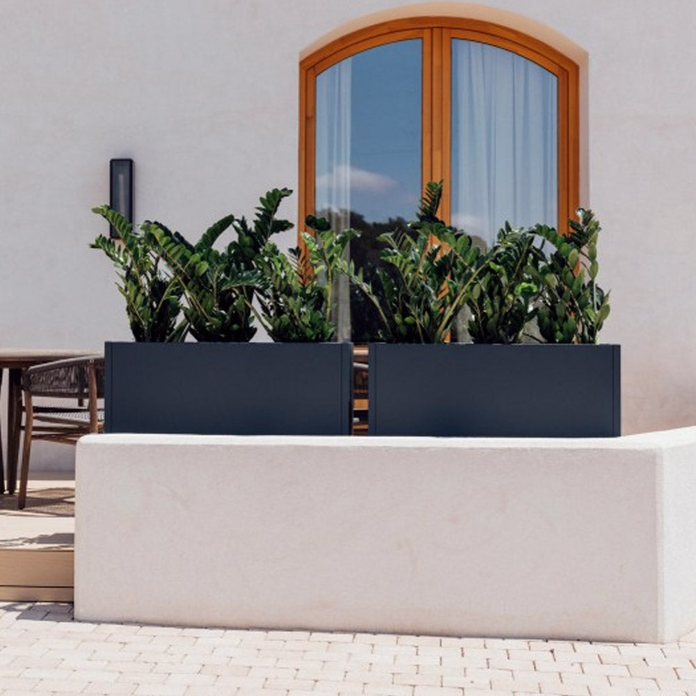 FIORIERA ALTA "PLANTER DIVIDER 25" IN METALLO 100X25X80CM ANTRACITE