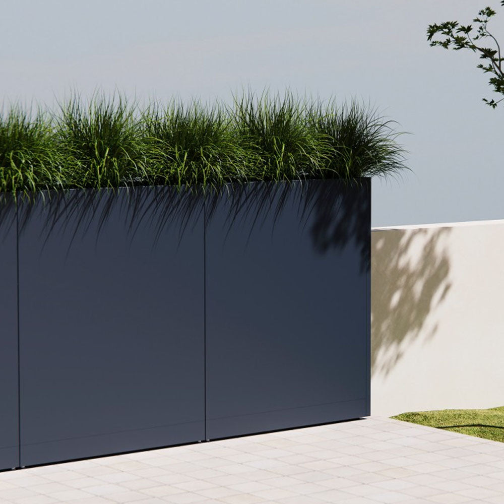 FIORIERA ALTA "PLANTER DIVIDER 40" IN METALLO 100X40X115CM ANTRACITE