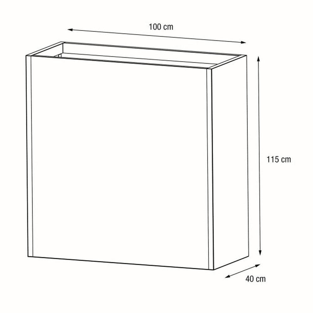 FIORIERA ALTA "PLANTER DIVIDER 40" IN METALLO 100X40X115CM ANTRACITE