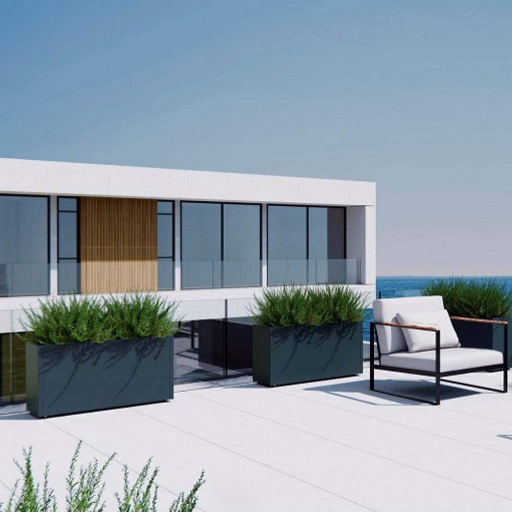 FIORIERA "PLANTER 30" IN METALLO 150X30X50CM ANTRACITE