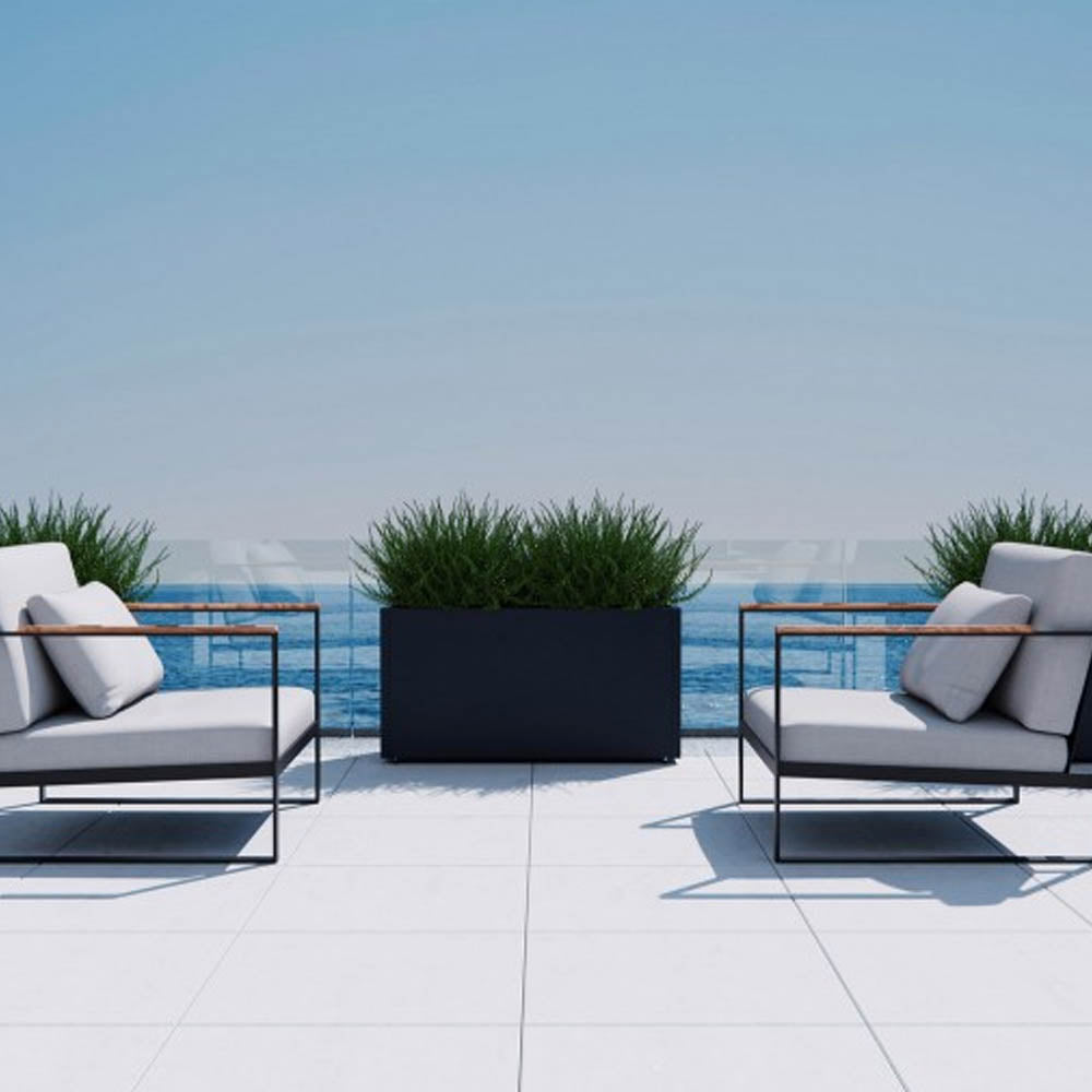 FIORIERA "PLANTER 30" IN METALLO 100X30X50CM ANTRACITE