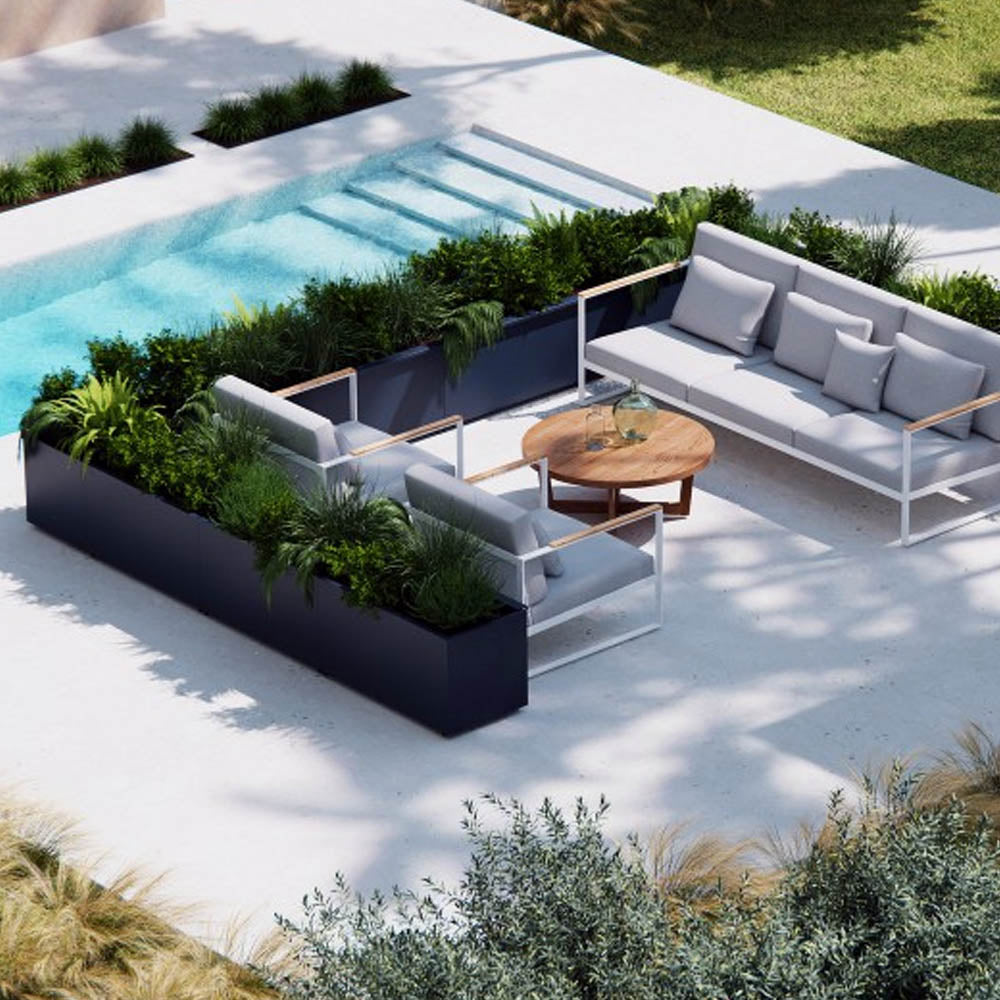 FIORIERA "PLANTER 50" IN METALLO 100X50X50CM ANTRACITE