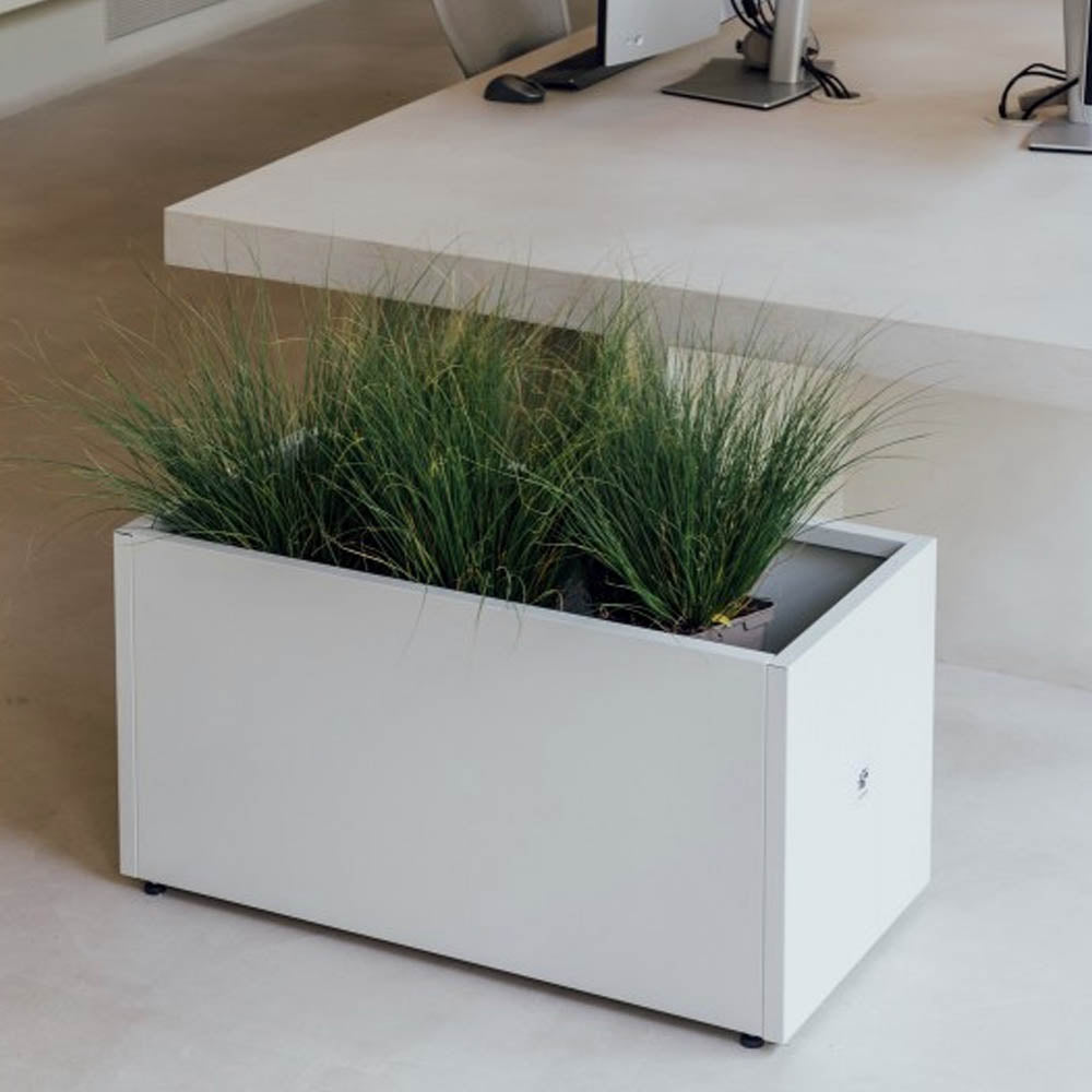 FIORIERA "PLANTER 50" IN METALLO 100X50X50CM BIANCO