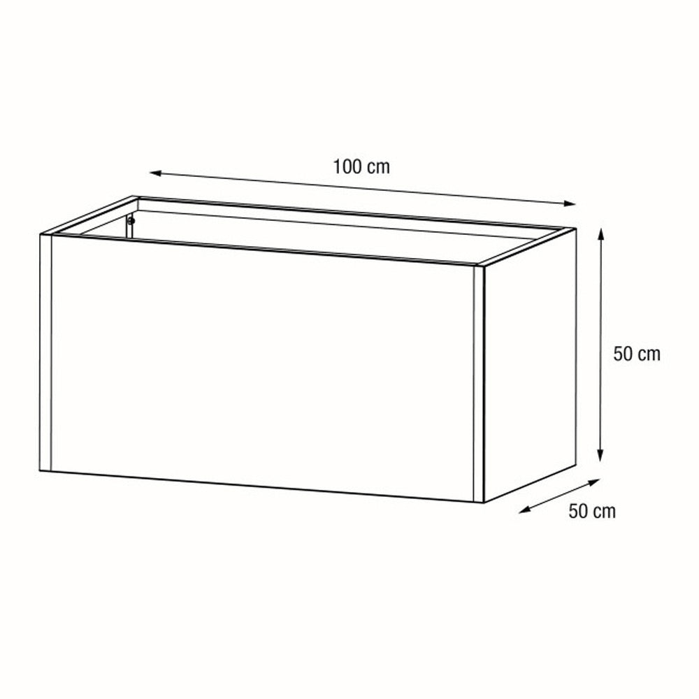 FIORIERA "PLANTER 50" IN METALLO 100X50X50CM CORTEN