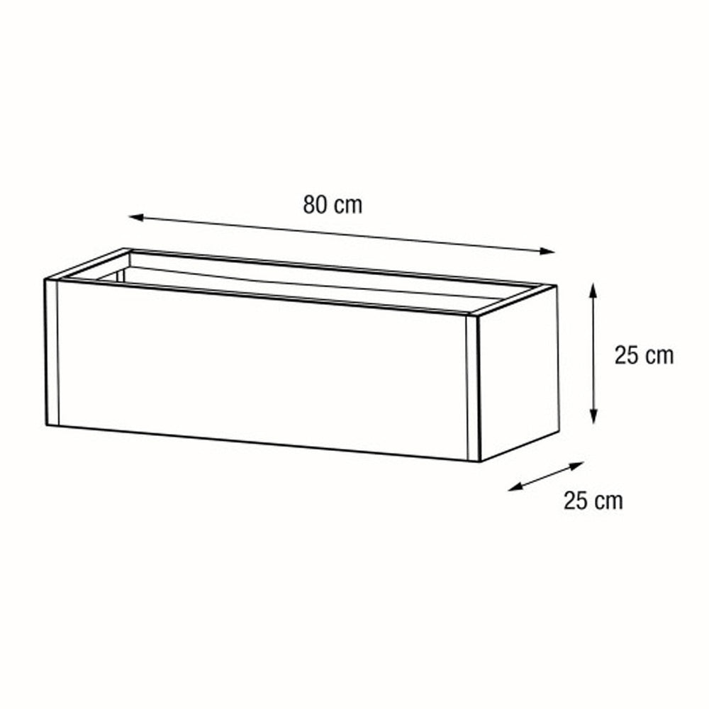 FIORIERA "PLANTER BALCONY" IN METALLO 80X25X25CM ANTRACITE