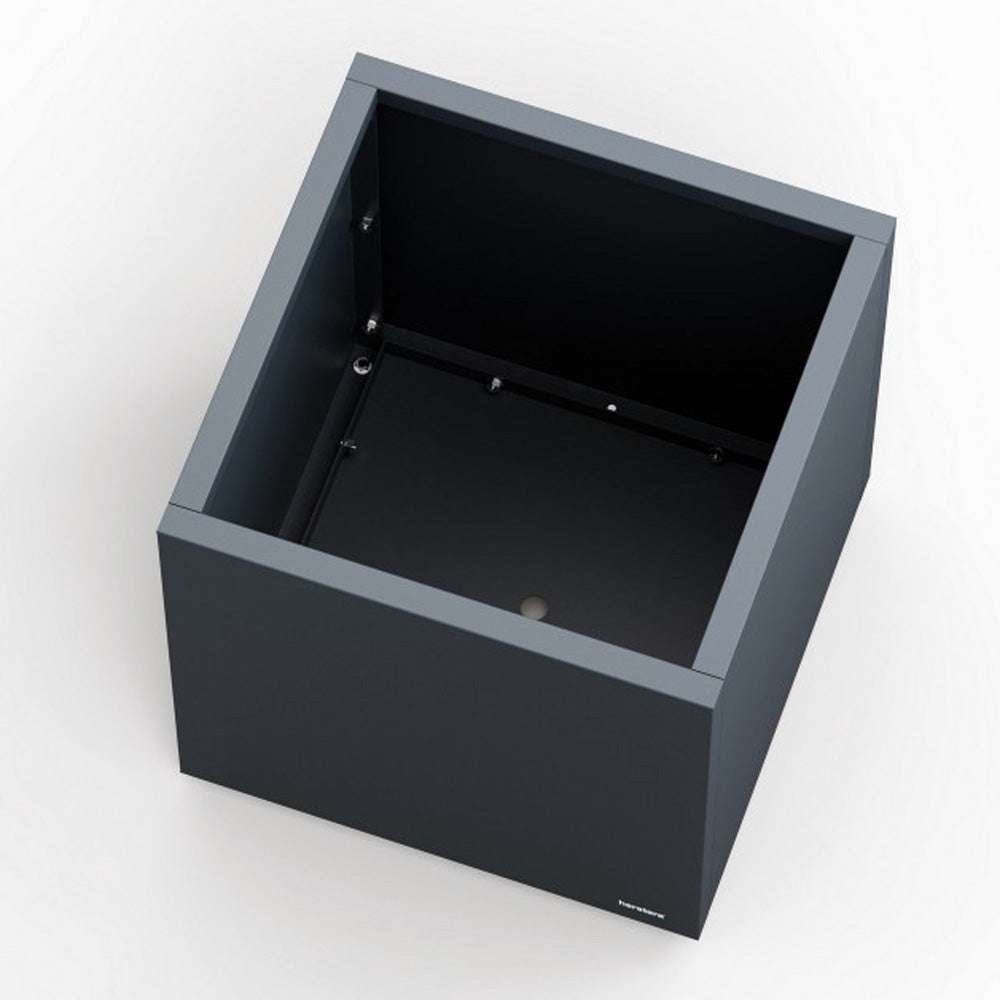 FIORIERA CUBO "PLANTER CUBE 80" IN METALLO 80X80X80CM ANTRACITE