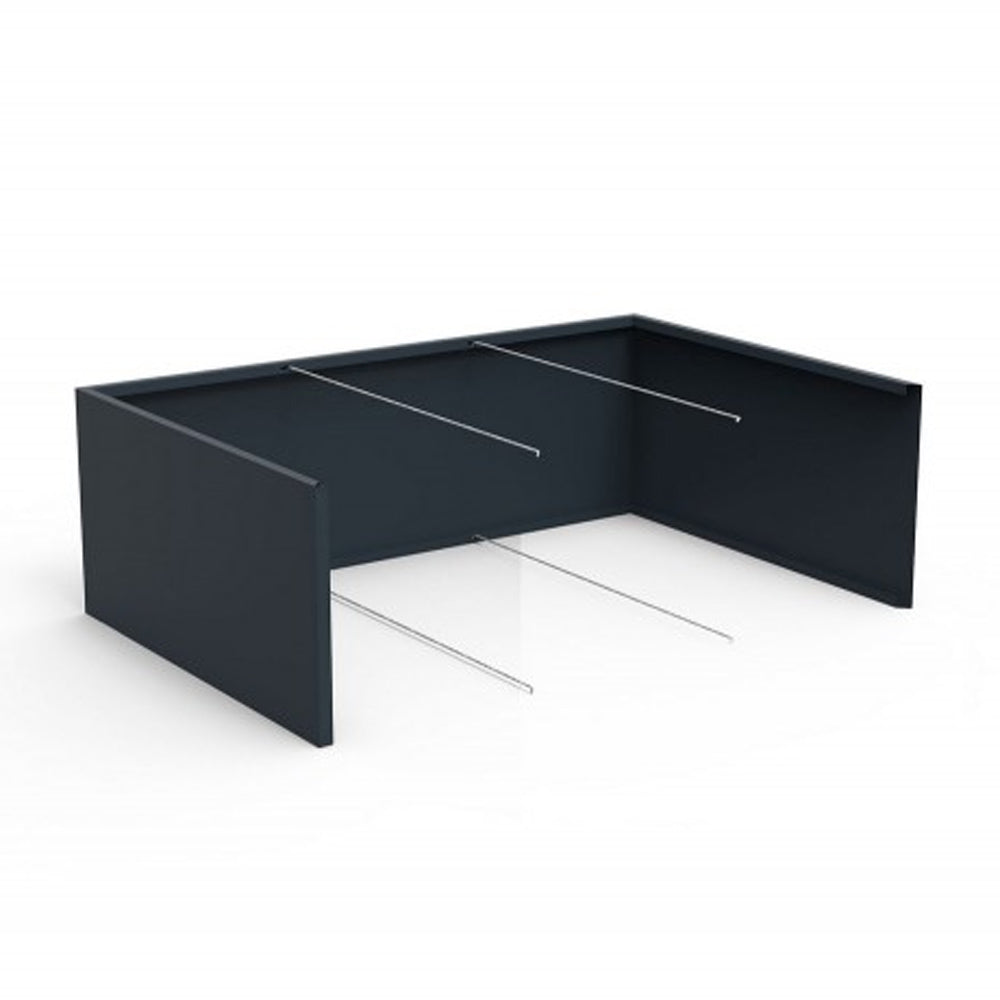 FIORIERA BASSA "PLANTER EDGE" IN METALLO 150X100X50CM ANTRACITE