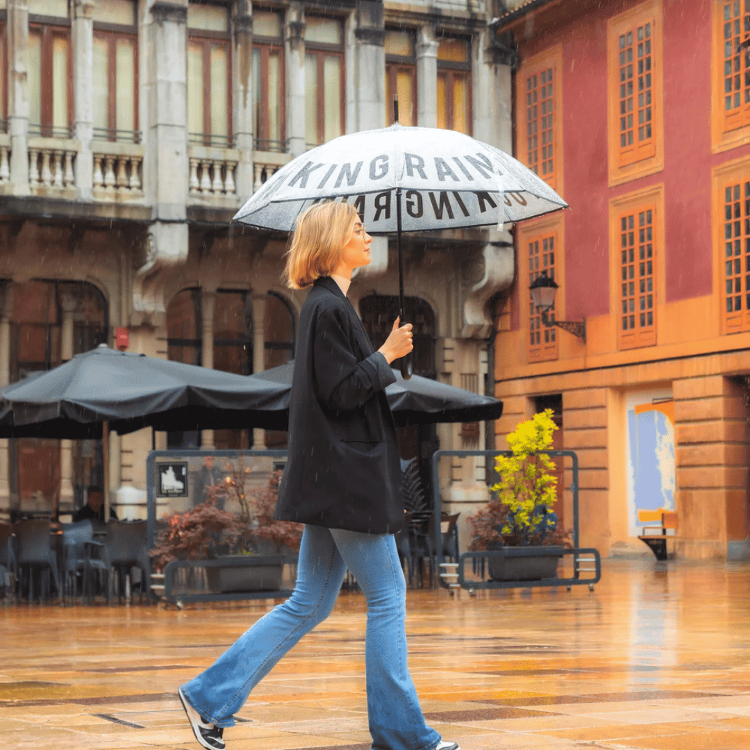 OMBRELLO TRASPARENTE "FUCKING RAIN"