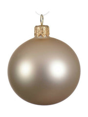 PALLINA DI NATALE IN VETRO PERLA OPACO 8CM