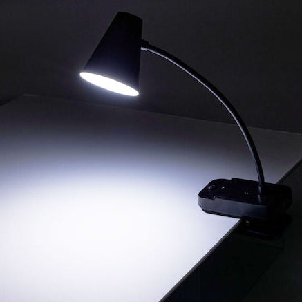 Lampada da scrivania LED con clip e braccio flessibile 38x10x5 cm Colore assortito Bianco o Nero
