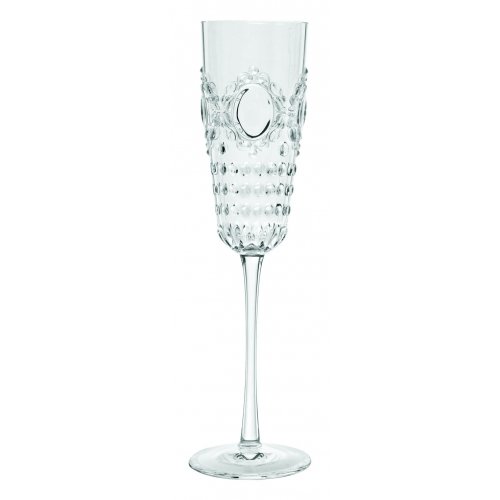 FLUTE CHAMPAGNE TRASPARENTE BAROQUE&ROCK 6X25 CM ACRILICO