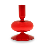 PORTACANDELE IN VETRO BOROSILICATO 12 CM ROSSO