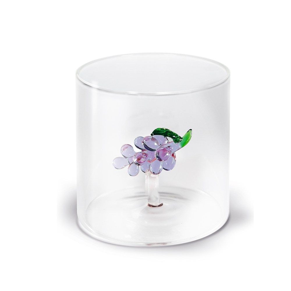 BICCHIERE DA ACQUA 250 ML UVA IN VETRO BOROSILICATO