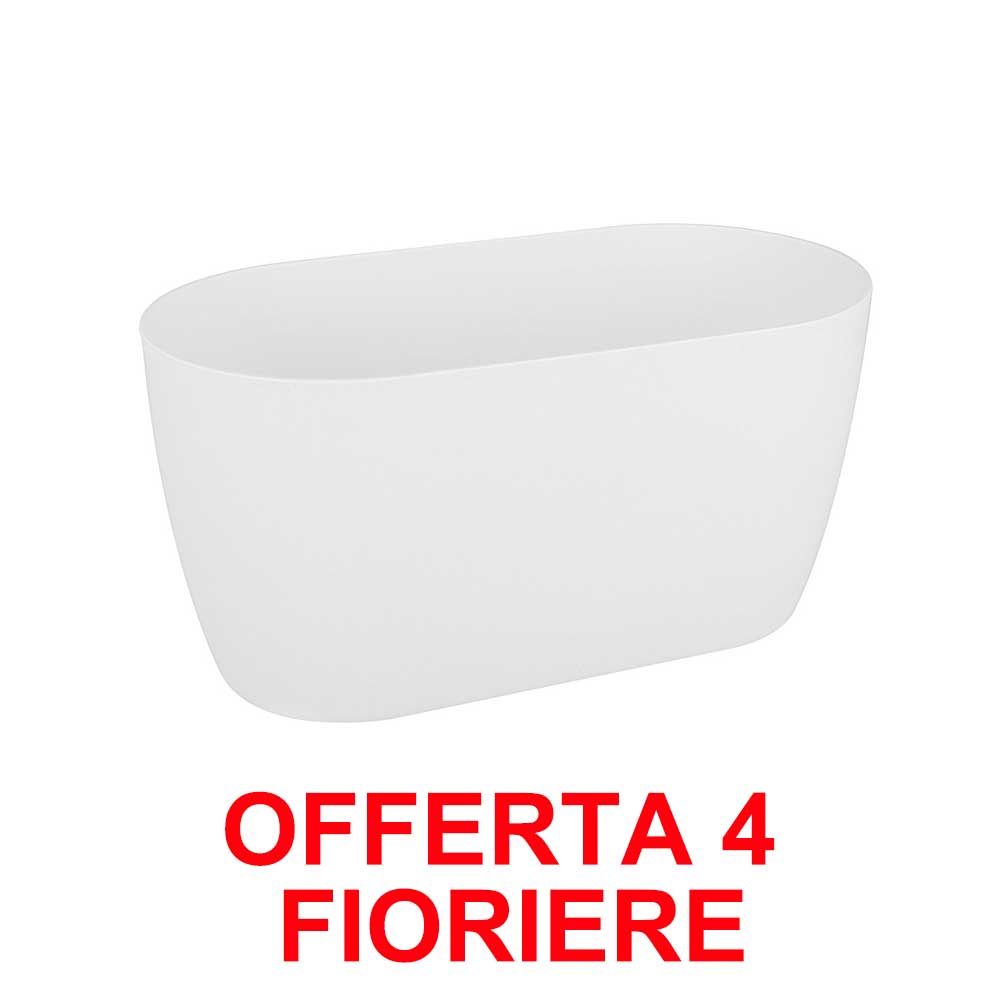 OFFERTA 4 FIORIERA PER ORCHIDEE BRUSSELS ORCHID DUO 25CM BIANCO