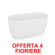 OFFERTA 4 FIORIERA PER ORCHIDEE BRUSSELS ORCHID DUO 25CM BIANCO