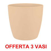 OFFERTA 3 VASO BRUSSELS ROUND 14CM NUDE