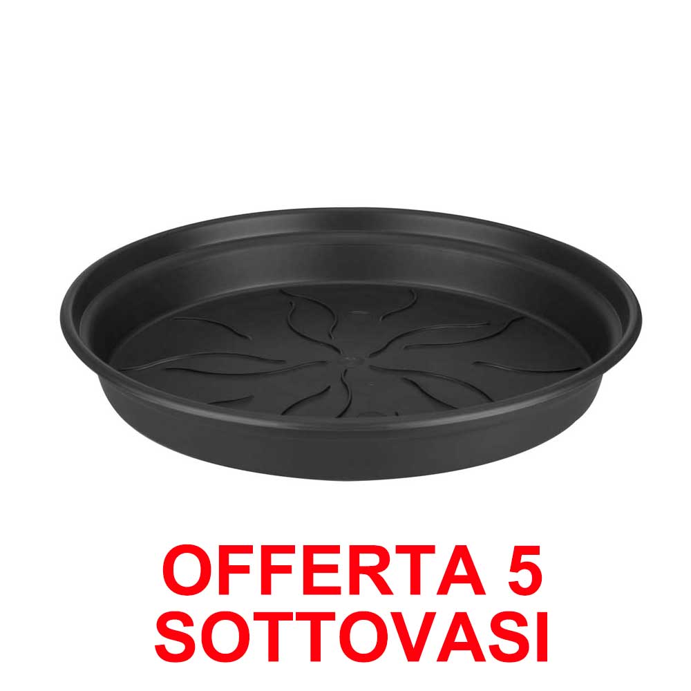 OFFERTA 5 SOTTOVASO GREEN BASICS SAUCER 10CM LIVING BLACK