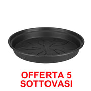 OFFERTA 5 SOTTOVASO GREEN BASICS SAUCER 10CM LIVING BLACK