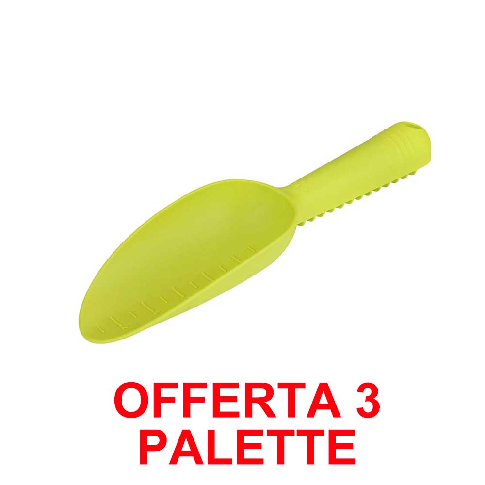 OFFERTA 3 PALETTA DA GIARDINO GREEN BASICS SCOOP S LIME GREEN