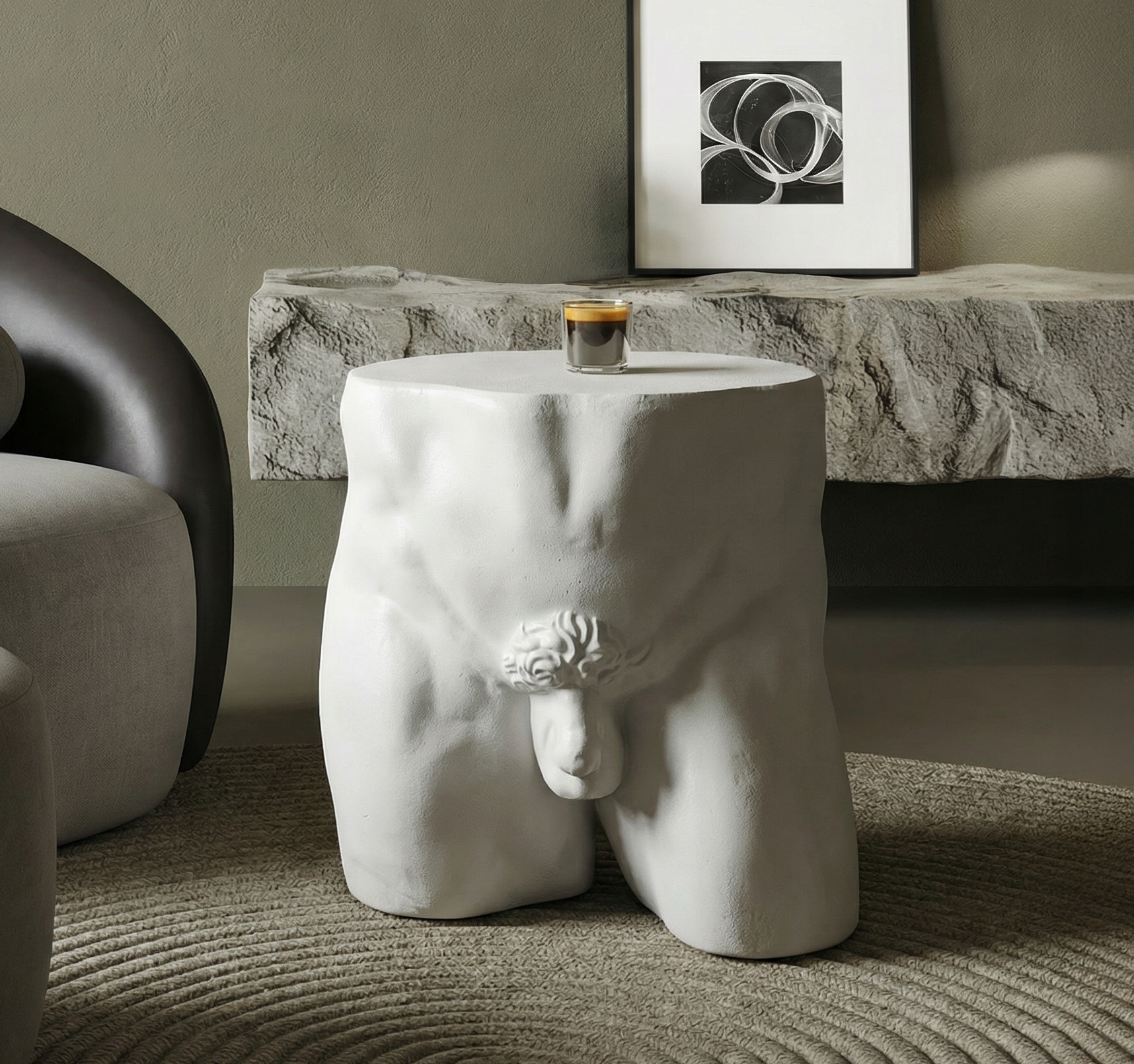 Scultura Decorativa Piece of me - Him 50x37xH45cm Bianca SELETTI