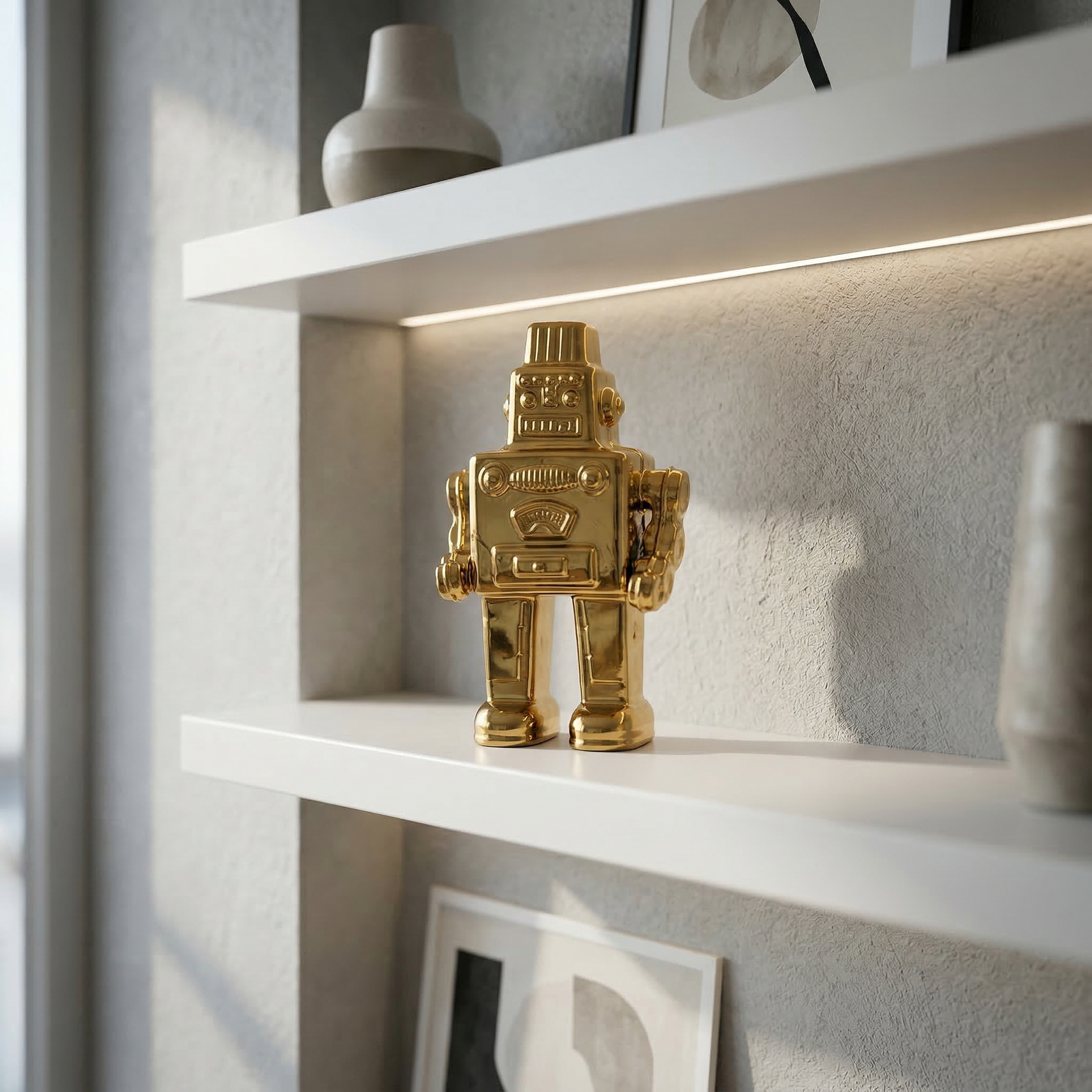 Memorabilia Gold My Robot 17,4x12,4x30cm Oro Seletti
