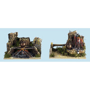 ACCESSORIO PRESEPE, CALDERONE CON FUOCO, 15X10X8.5CM, MODELLO ASSORTITO