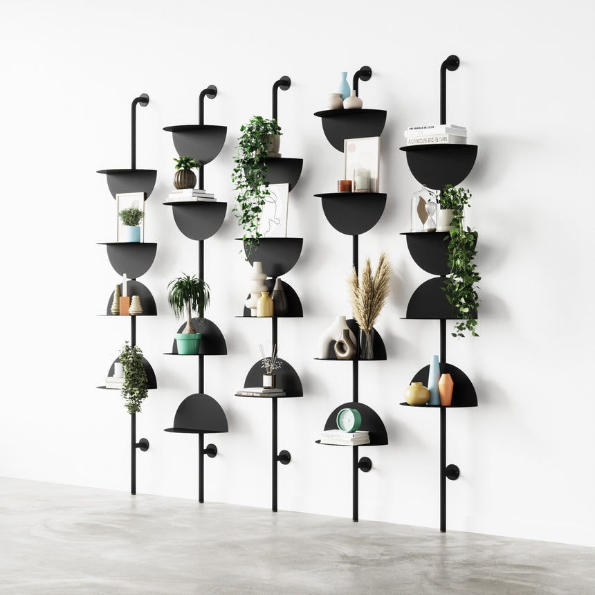 Scaffale Regolabile Solis 35x27x204 cm Nero UMBRA