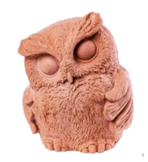 GUFO PIUMOSO CM.10 IN TERRACOTTA