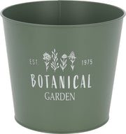 PORTA VASO IN METALLO VERDE 18X15CM