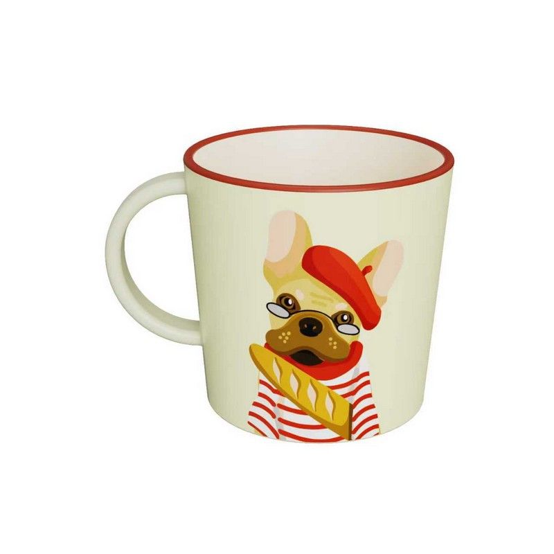 Tazza Classic 400ml Design Ryan Bulldog Francese 9x9x11cm QUY CUP
