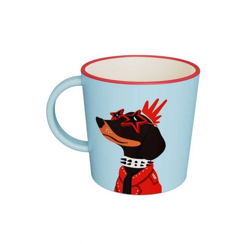 Tazza Classic Gazzazzolo con Cane 400ml Azzurro Quy Cup