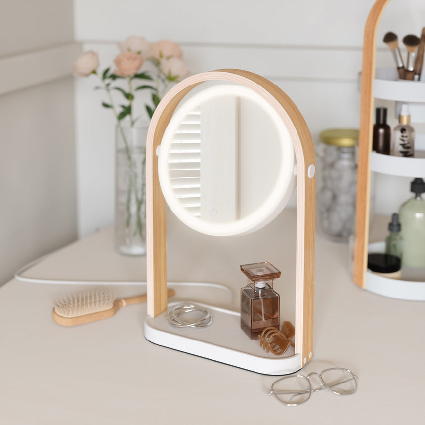Specchio da toeletta Bellwood 38x25x12cm Bianco Naturale UMBRA